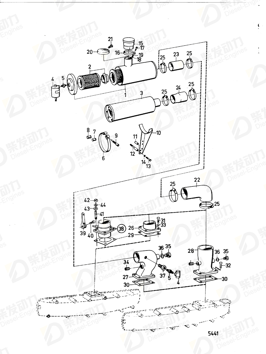 volvo penta Rubber fitting 836334 Drawing volvo penta Rubber fitting 836334 Drawing